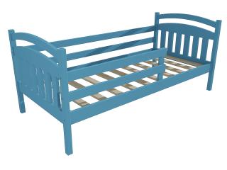 Dětská postel DP 015 se zábranou Barva-3: barva modrá, Rozměr: 90 x 160 cm
