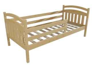 Dětská postel DP 015 se zábranou Barva-3: bezbarvý lak, Rozměr: 80 x 160 cm