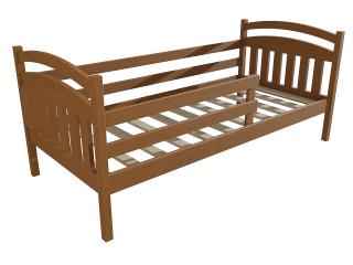 Dětská postel DP 015 se zábranou Barva-3: moření dub, Rozměr: 80 x 170 cm
