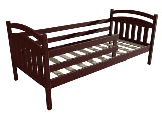 Dětská postel DP 015 se zábranou Barva-3: moření ořech, Rozměr: 90 x 190 cm