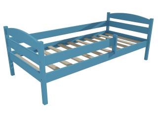 Dětská postel DP 017 se zábranou Barva-3: barva modrá, Rozměr: 70 x 160 cm