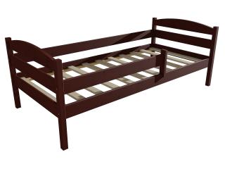 Dětská postel DP 017 se zábranou Barva-3: moření ořech, Rozměr: 70 x 160 cm