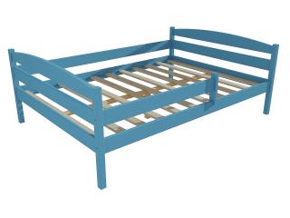 Dětská postel DP 017 XL se zábranou Barva-3: barva modrá, Rozměr: 120 x 200 cm