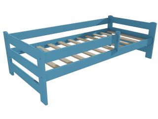 Dětská postel DP 019 se zábranou Barva-3: barva modrá, Rozměr: 80 x 160 cm