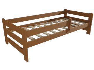Dětská postel DP 019 se zábranou Barva-3: moření dub, Rozměr: 80 x 160 cm