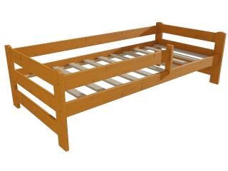 Dětská postel DP 019 se zábranou Barva-3: moření olše, Rozměr: 80 x 190 cm