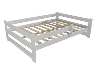 Dětská postel DP 019 XL se zábranou Barva-3: barva bílá, Rozměr: 120 x 200 cm