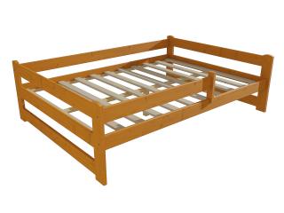 Dětská postel DP 019 XL se zábranou Barva-3: moření olše, Rozměr: 120 x 200 cm