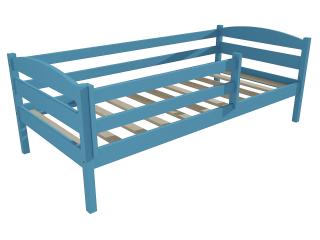 Dětská postel DP 020 se zábranou Barva-3: barva modrá, Rozměr: 90 x 170 cm