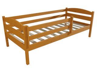 Dětská postel DP 020 se zábranou Barva-3: moření olše, Rozměr: 70 x 160 cm