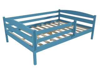 Dětská postel DP 020 XL se zábranou Barva-3: barva modrá, Rozměr: 120 x 200 cm
