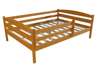 Dětská postel DP 020 XL se zábranou Barva-3: moření olše, Rozměr: 120 x 200 cm