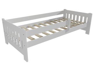 Dětská postel DP 022 se zábranou Barva-3: barva bílá, Rozměr: 70 x 160 cm