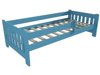 Dětská postel DP 022 se zábranou Barva-3: barva modrá, Rozměr: 80 x 180 cm