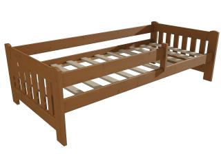 Dětská postel DP 022 se zábranou Barva-3: moření dub, Rozměr: 70 x 160 cm