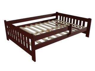 Dětská postel DP 022 XL se zábranou Barva-3: barva růžová, Rozměr: 120 x 200 cm