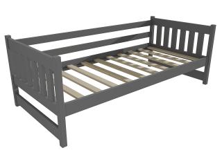 Dětská postel DP 024 Barva-3: barva šedá, Rozměr: 70 x 160 cm
