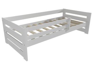 Dětská postel DP 025 se zábranou Barva-3: barva bílá, Rozměr: 80 x 160 cm