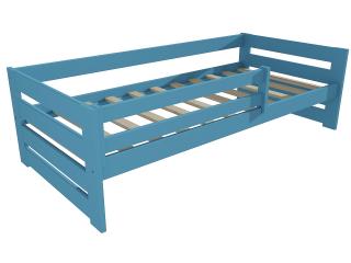 Dětská postel DP 025 se zábranou Barva-3: barva modrá, Rozměr: 80 x 160 cm