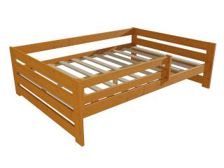 Dětská postel DP 025 XL se zábranou Barva-3: moření olše, Rozměr: 120 x 200 cm