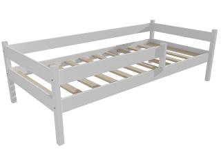 Dětská postel DP 027 se zábranou Barva-3: barva bílá, Rozměr: 70 x 160 cm