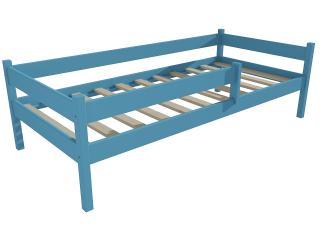 Dětská postel DP 027 se zábranou Barva-3: barva modrá, Rozměr: 70 x 160 cm