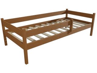 Dětská postel DP 027 se zábranou Barva-3: moření dub, Rozměr: 70 x 160 cm