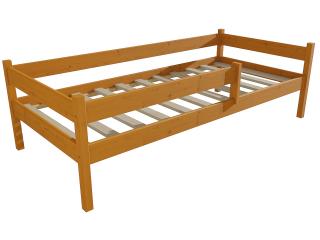 Dětská postel DP 027 se zábranou Barva-3: moření olše, Rozměr: 70 x 160 cm