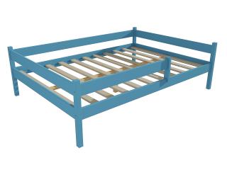 Dětská postel DP 027 XL se zábranou Barva-3: barva modrá, Rozměr: 120 x 200 cm