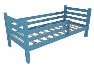 Dětská postel M 001 NEW* se zábranou Barva-3: barva modrá, Rozměr: 80 x 200 cm