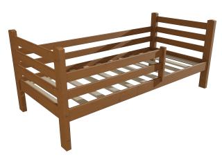 Dětská postel M 001 NEW* se zábranou Barva-3: moření dub, Rozměr: 80 x 190 cm