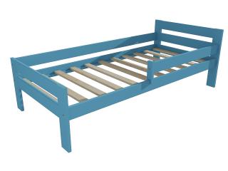 Dětská postel M 009 NEW* se zábranou Barva-3: barva modrá, Rozměr: 80 x 160 cm