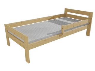 Dětská postel M 009 NEW* se zábranou Barva-3: barva růžová, Rozměr: 80 x 200 cm
