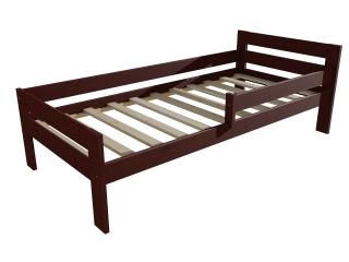 Dětská postel M 009 NEW* se zábranou Barva-3: moření ořech, Rozměr: 70 x 160 cm