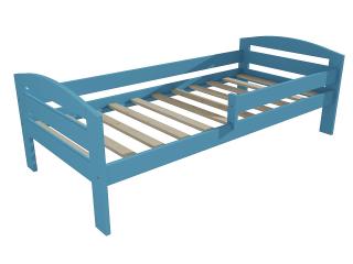 Dětská postel M 010 NEW* se zábranou Barva-3: barva modrá, Rozměr: 80 x 180 cm