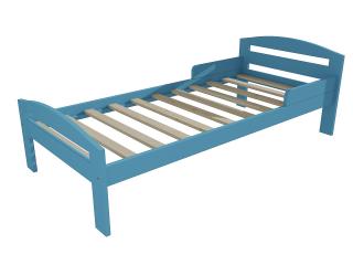 Dětská postel M 011 NEW* se zábranou Barva-3: barva modrá, Rozměr: 70 x 160 cm