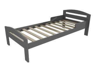 Dětská postel M 011 NEW* se zábranou Barva-3: barva šedá, Rozměr: 80 x 160 cm