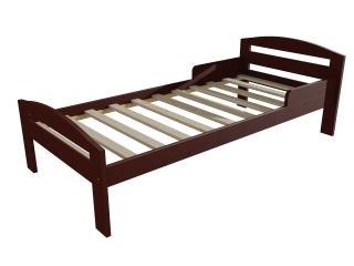 Dětská postel M 011 NEW* se zábranou Barva-3: moření ořech, Rozměr: 90 x 160 cm