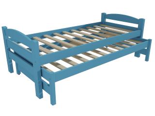 Dětská postel s výsuvnou přistýlkou DPV 010 Barva-3: barva modrá, Rozměr: 80 x 180 cm