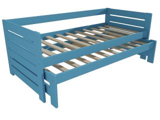 Dětská postel s výsuvnou přistýlkou DPV 011 Barva-3: barva modrá, Rozměr: 80 x 180 cm