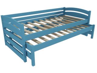 Dětská postel s výsuvnou přistýlkou DPV 012 Barva-3: barva modrá, Rozměr: 80 x 180 cm