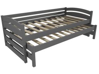 Dětská postel s výsuvnou přistýlkou DPV 012 Barva-3: barva šedá, Rozměr: 80 x 180 cm