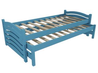 Dětská postel s výsuvnou přistýlkou DPV 015 Barva-3: barva modrá, Rozměr: 80 x 180 cm