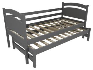Dětská postel s výsuvnou přistýlkou DPV 019 Barva-3: barva šedá, Rozměr: 90 x 200 cm