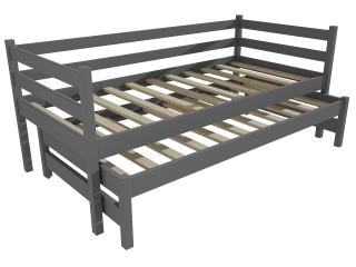 Dětská postel s výsuvnou přistýlkou DPV 021 Barva-3: barva šedá, Rozměr: 80 x 180 cm