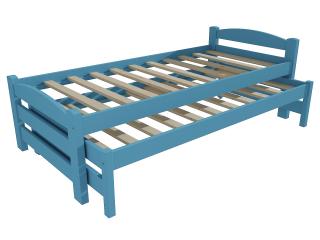 Dětská postel s výsuvnou přistýlkou DPV 025 Barva-3: barva modrá, Rozměr: 90 x 190 cm