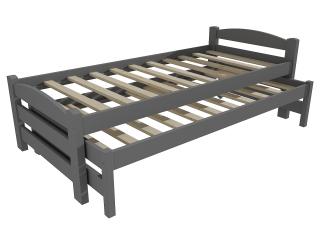 Dětská postel s výsuvnou přistýlkou DPV 025 Barva-3: barva šedá, Rozměr: 80 x 180 cm
