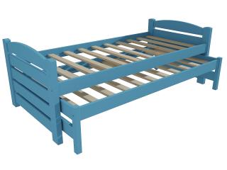 Dětská postel s výsuvnou přistýlkou DPV 026 Barva-3: barva modrá, Rozměr: 80 x 180 cm