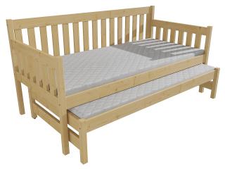 Dětská postel s výsuvnou přistýlkou M 006 NEW* Barva-3: barva modrá, Rozměr: 80 x 180 cm