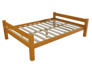 Manželská postel 8X8 01B masiv borovice Barva-3: moření olše, Rozměr: 120 x 200 cm